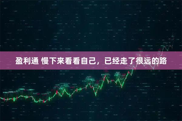 盈利通 慢下来看看自己，已经走了很远的路